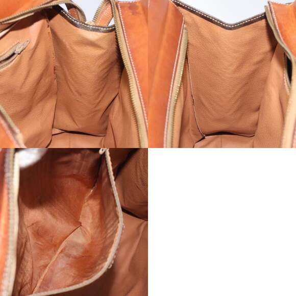 CELINE Macadam Canvas Shoulder Bag Pvc Leather Brown Gold - Picture 12 of 12